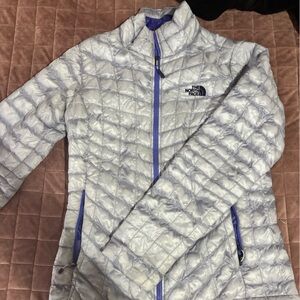 The North Face Women's Light Purple Thermoball Puffer Jacket